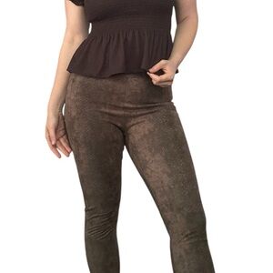 New! BB Dakota Faux Suede Brown Leggings